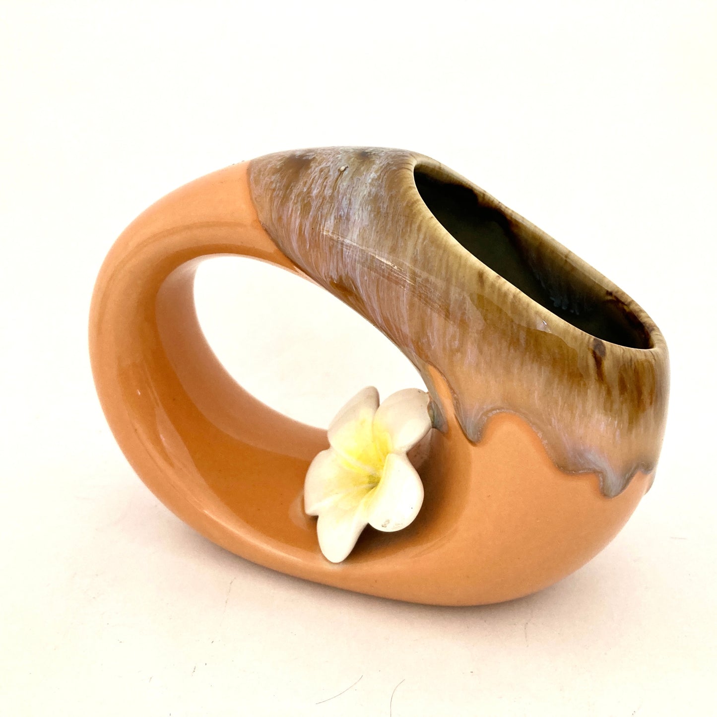 プルメリアの花瓶　4カラー　アジアン陶器