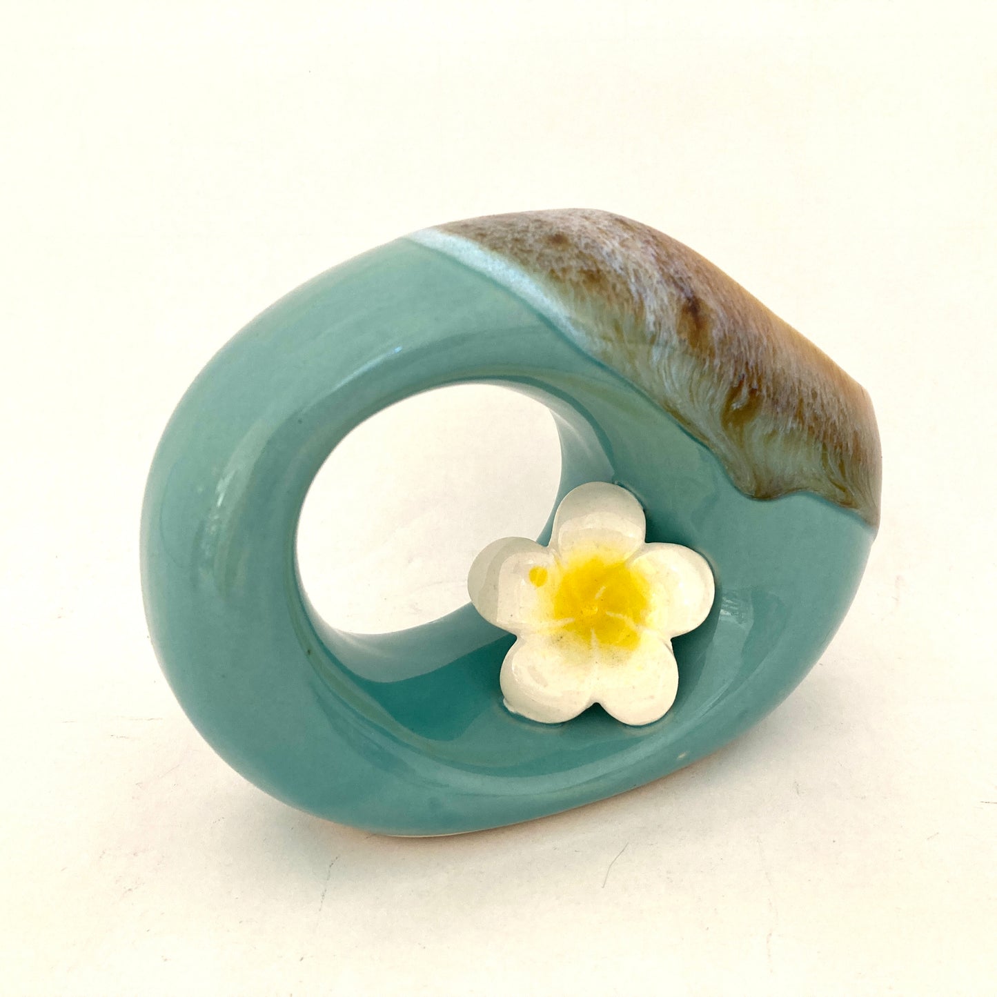 プルメリアの花瓶　4カラー　アジアン陶器