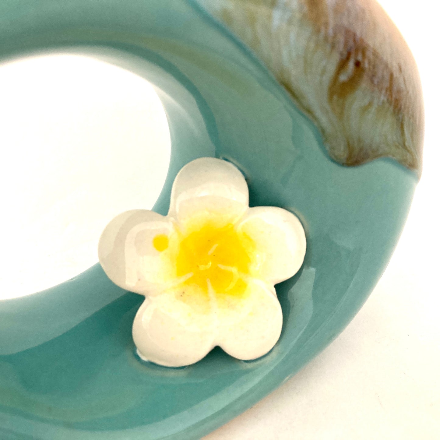 プルメリアの花瓶　4カラー　アジアン陶器
