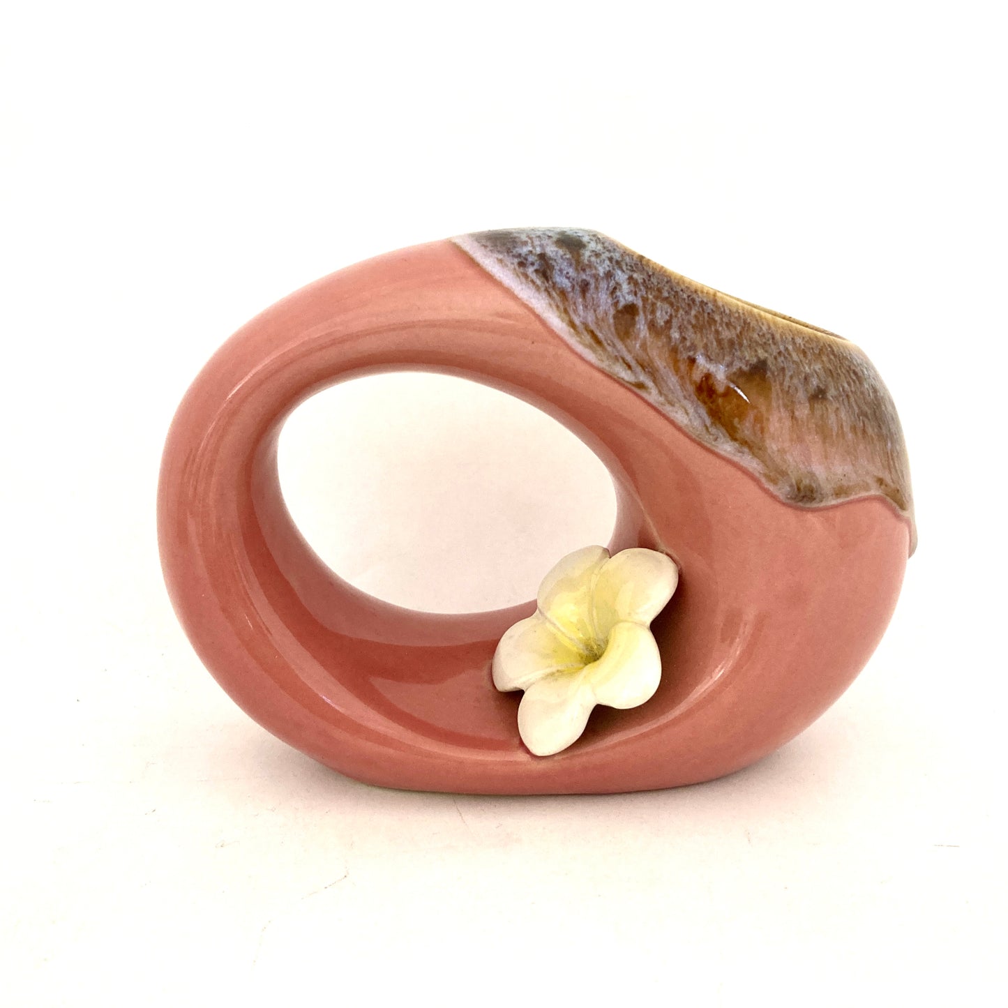 プルメリアの花瓶　4カラー　アジアン陶器