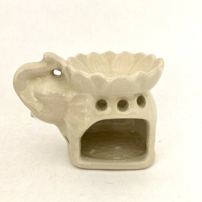 ゾウのアロマポット  蓮の花　アジアン陶器　12カラー