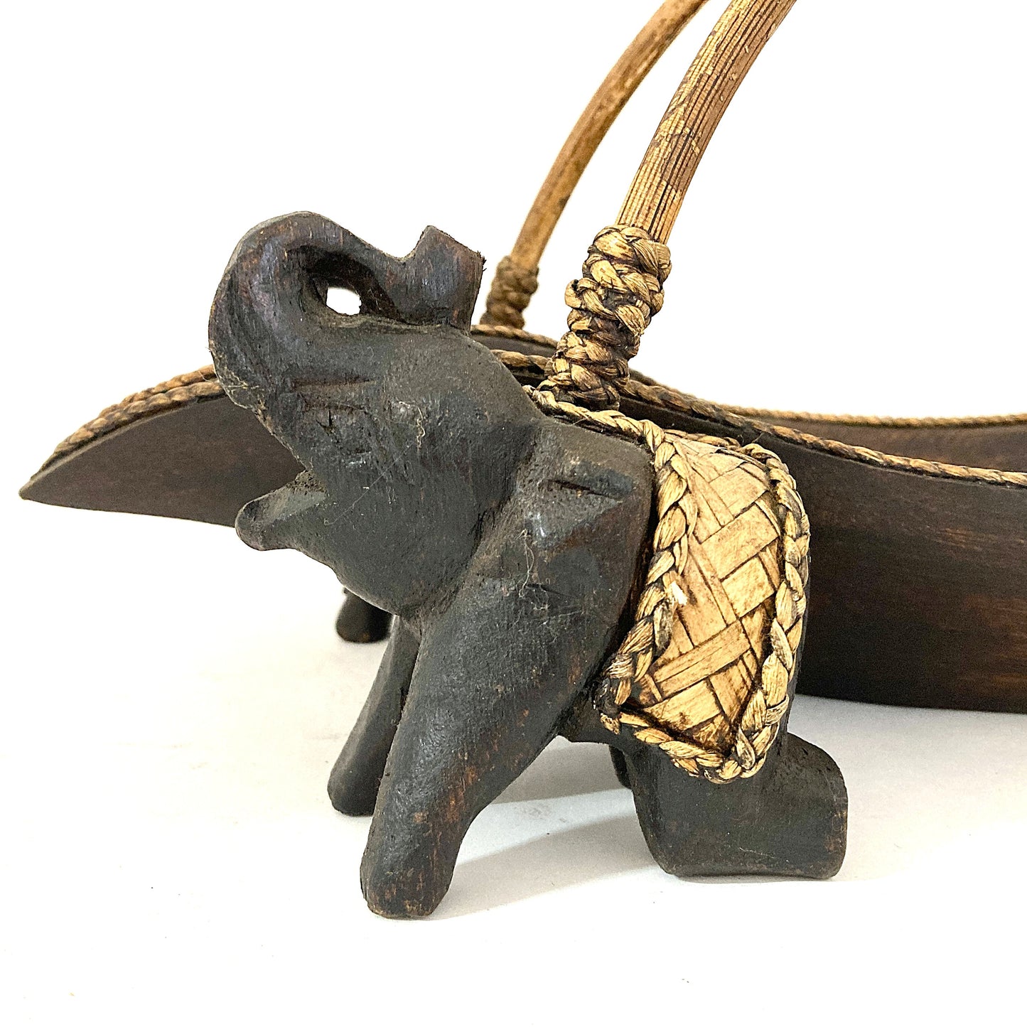 ゾウ木彫りワインラック　ハンドメイド　