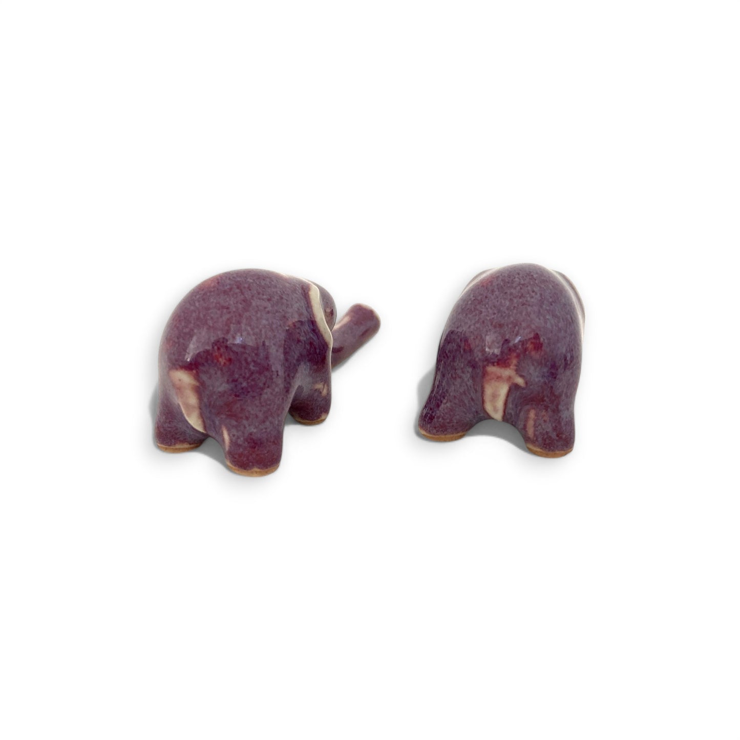 ゾウの箸置き2個セット　3カラー　アジアン陶器　