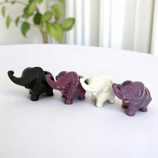 ゾウのカード挿し　4カラー　アジアン陶器